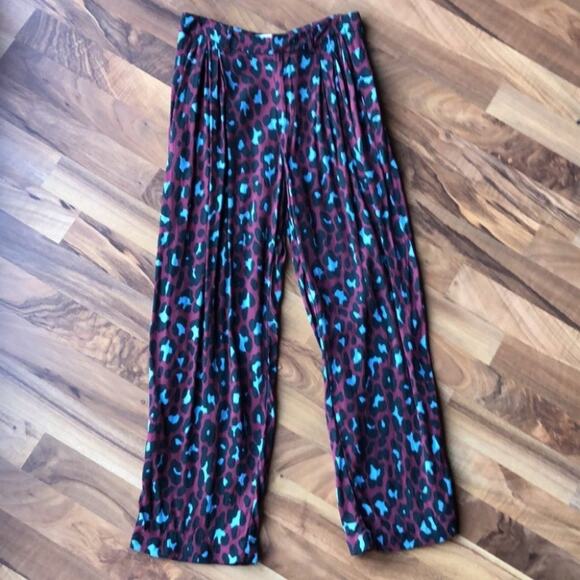 MNG Casual Leopard Print High Waist Trouser Size 4 - Picture 3 of 7